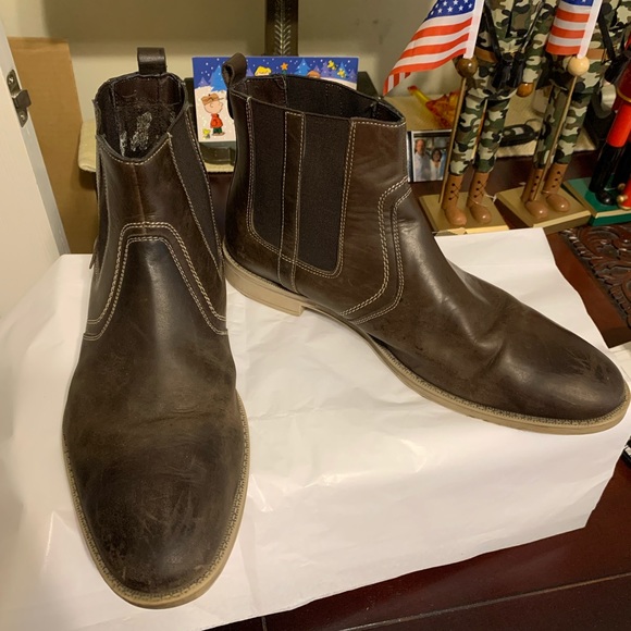 Stacy Adams Brown Ankle Slip on Boots 10 1/2 M